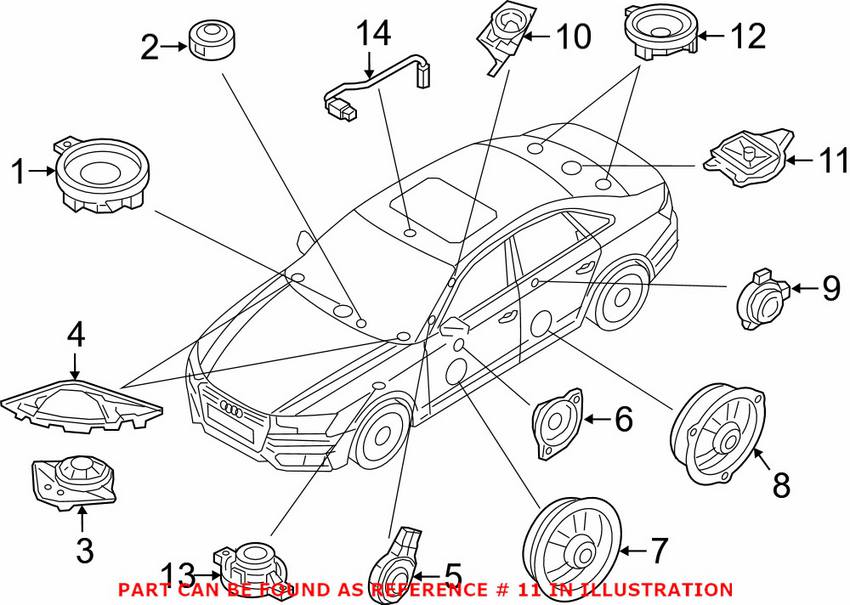 Audi Speaker - Rear 8W5035412