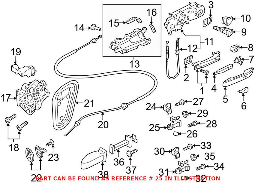 Audi Door Hinge - Driver Side Upper Inner 8W5831403A