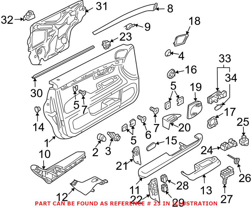 Audi Window Switch - Front Passenger Side and Rear 8Z0959855C5PR