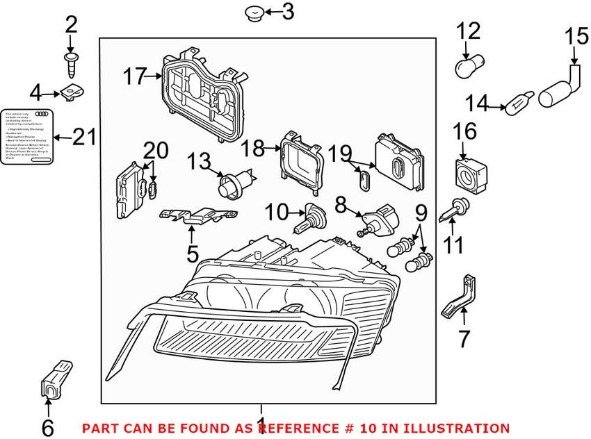 Audi VW Light Bulb (Foglight / Headlight) N10529501