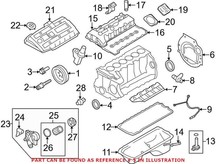 BMW Crankshaft Seal - Rear 11117587168