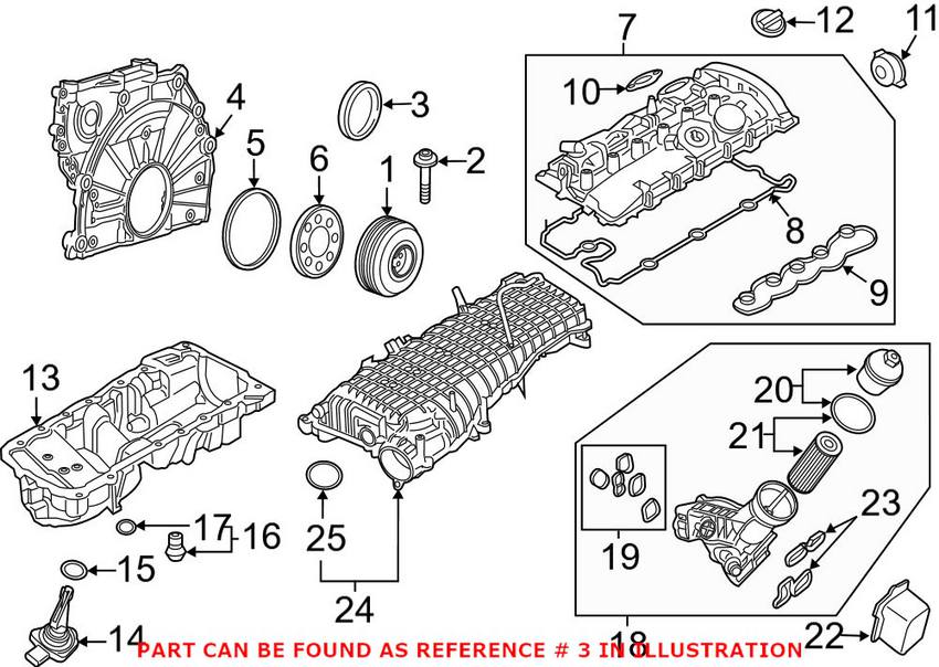 BMW Engine Crankshaft Seal - Front 11118604931