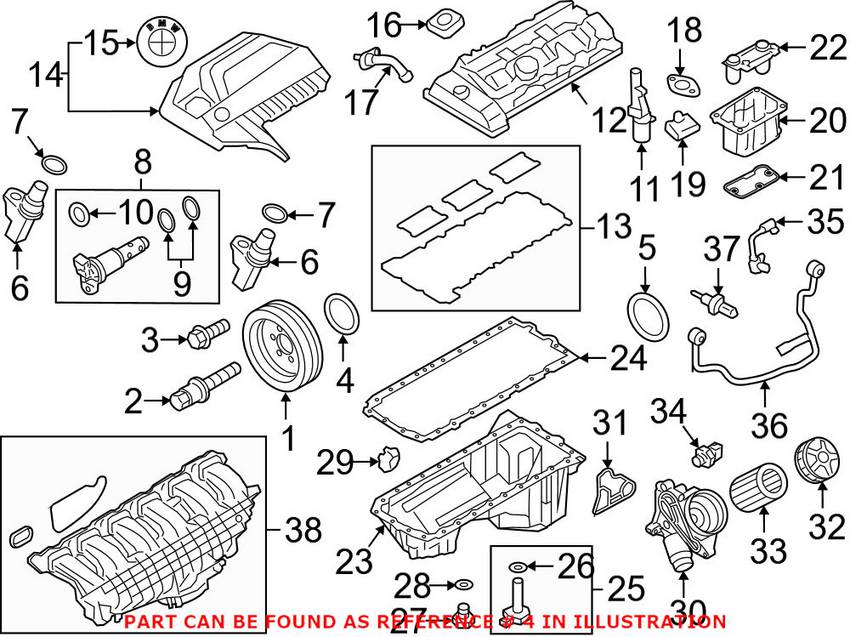 BMW Crankshaft Seal - Front 11118618864