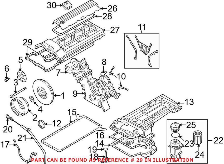 BMW Valve Cover Gasket 11120001269