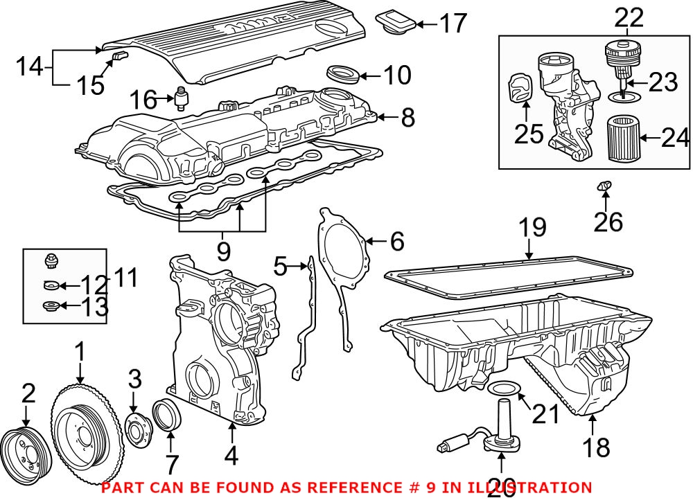 BMW Valve Cover Gasket Set 11120034108