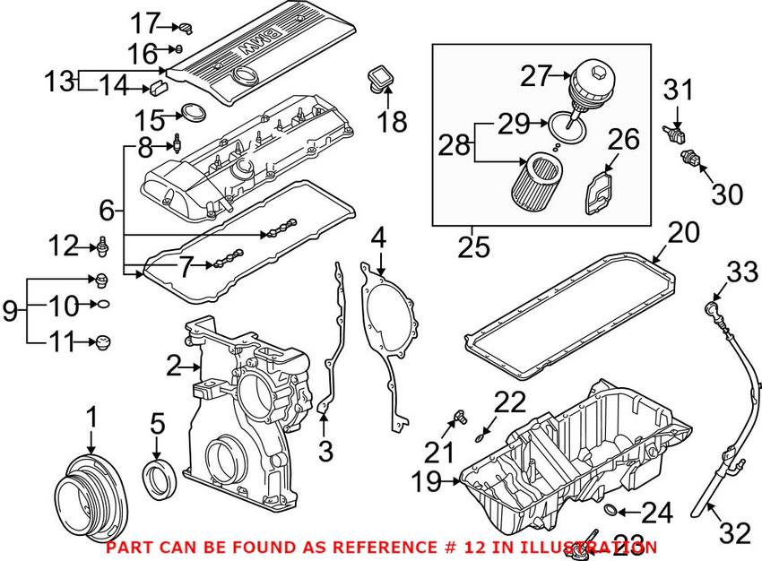 BMW Cap Nut 11121738608