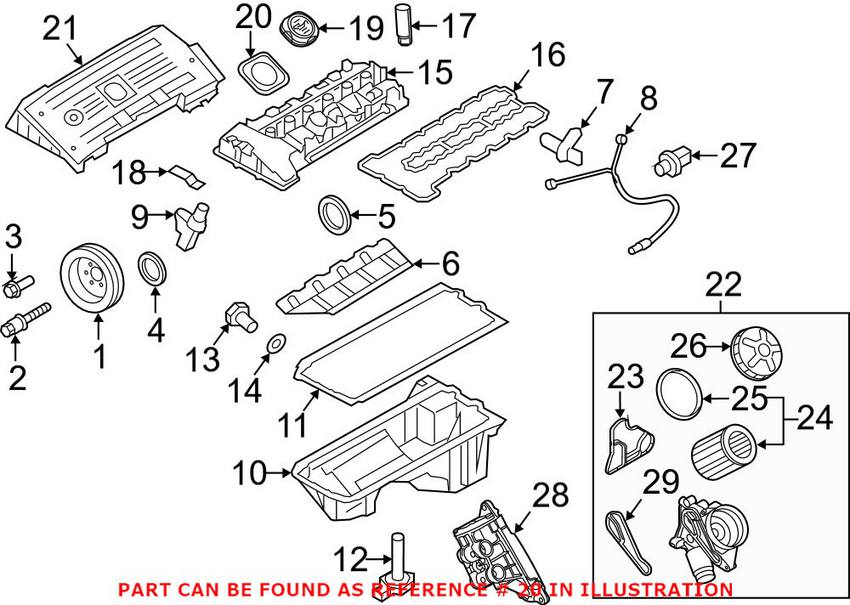 BMW Engine Oil Filler Cap Gasket 11127553999