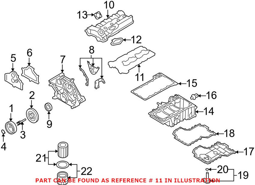 NEW BMW OEM Valve Cover Gasket 11-12-7-566-289, 11127566289