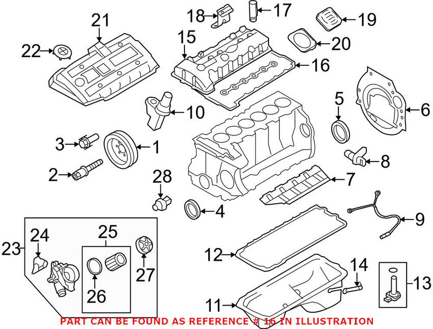 BMW Valve Cover Gasket Set 11127582245