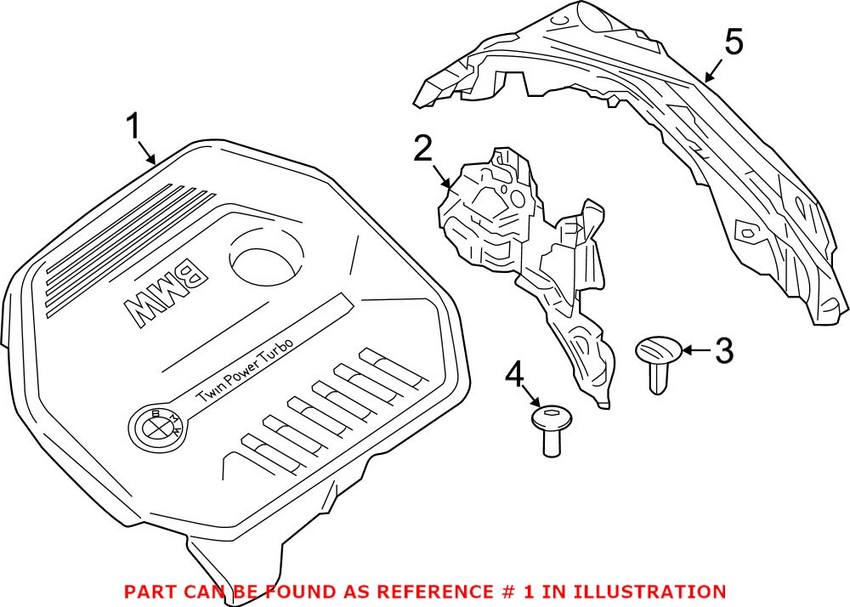 BMW Engine Cover - Front 11128616573