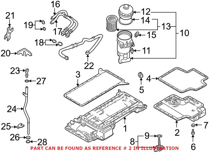 BMW Engine Oil Pan 11130396711 - Genuine BMW