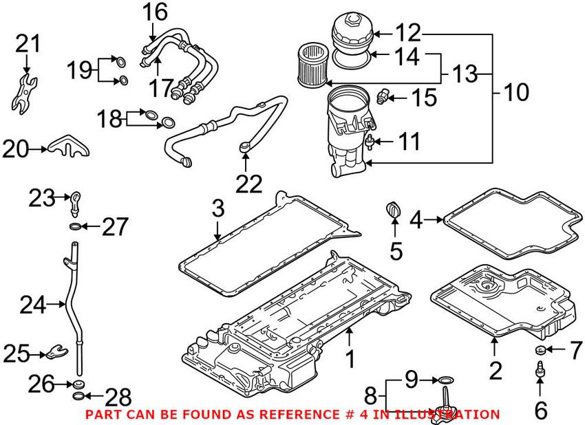 BMW Engine Oil Pan Gasket 11131407532