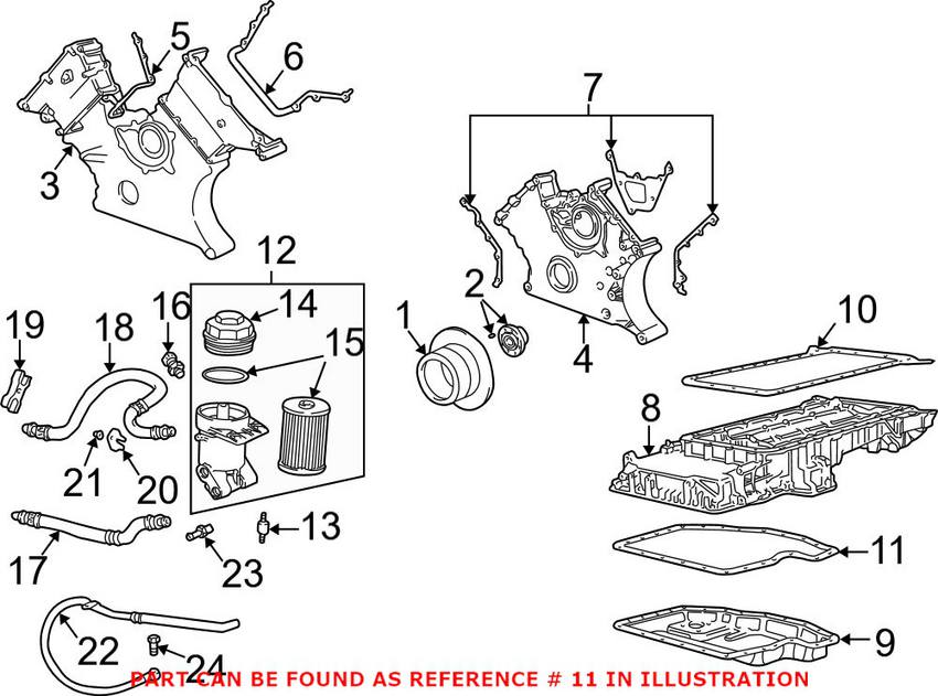 BMW Engine Oil Pan Gasket - Lower 11131436324