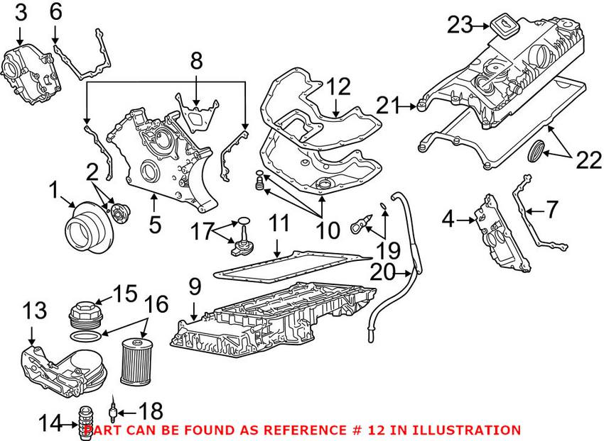 BMW Engine Oil Pan Gasket - Lower 11137506774