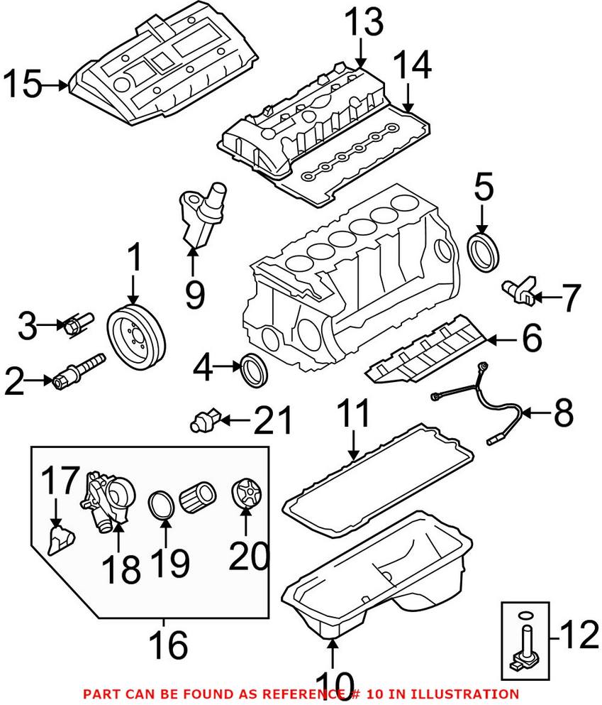 BMW Engine Oil Pan 11137570400 - Genuine BMW