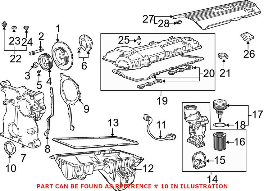 BMW Crankshaft Seal - Front 11141275466