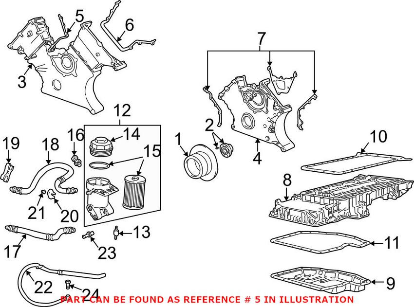 Timing Cover Gasket Set - Passenger Side