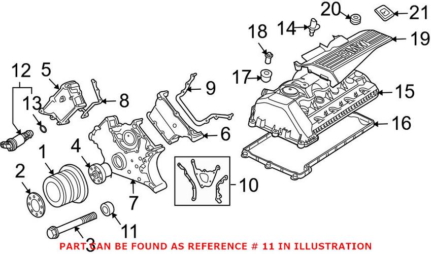 BMW Crankshaft Seal - Front 11147647380