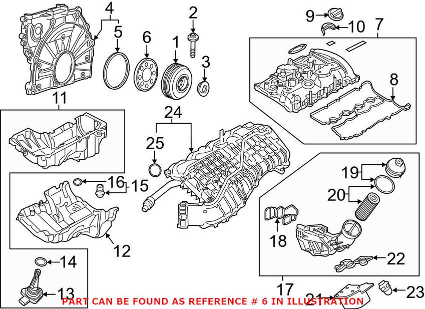 BMW Engine Valve Cover Gasket 11148605104