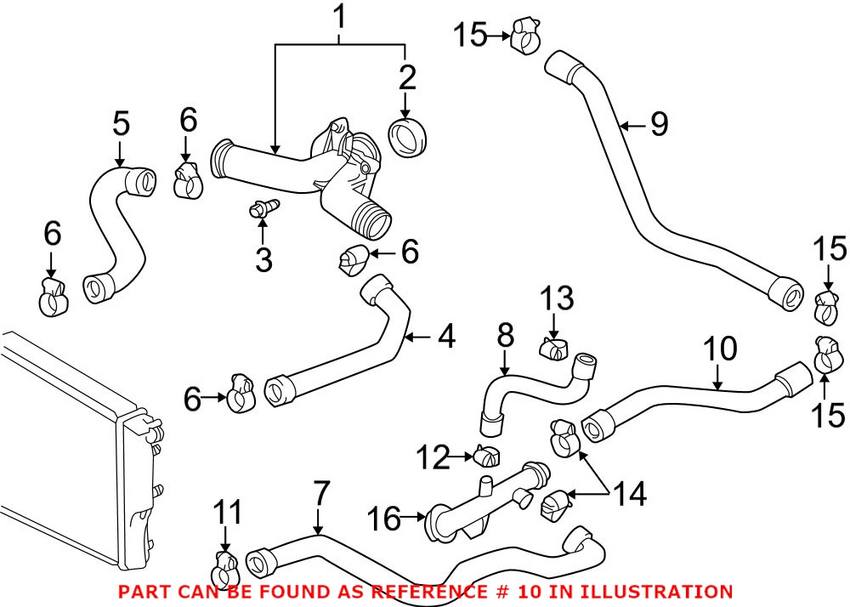 BMW Engine Crankcase Breather Hose 11151247903