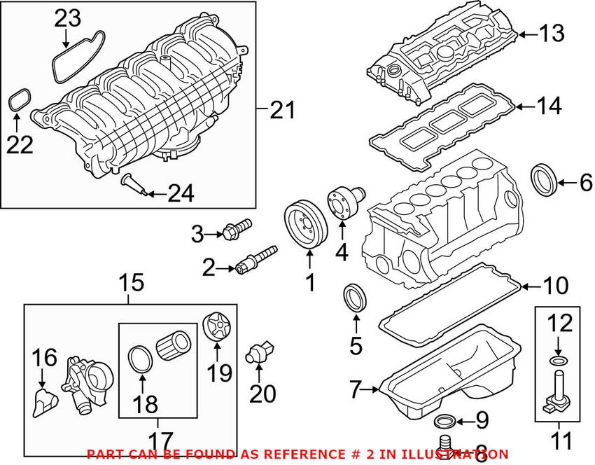 BMW Crankshaft Pulley Bolt (M18x1.5x108) 11217614270