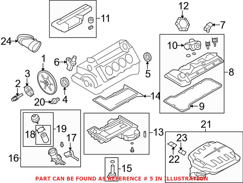 BMW Crankshaft Seal - Rear 11217838071