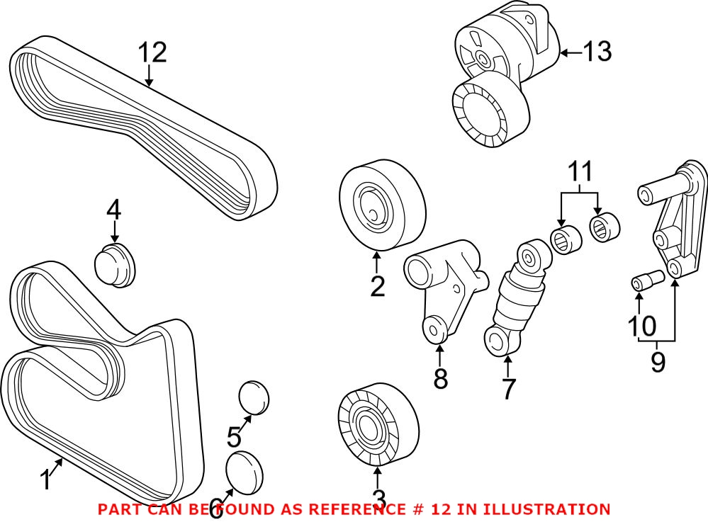 BMW Accessory Drive Belt 11281437450