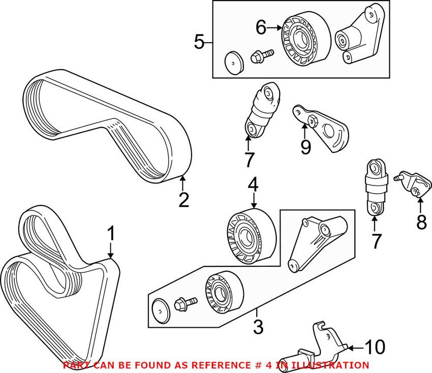 BMW Serpentine Belt Idler Pulley 11281704500