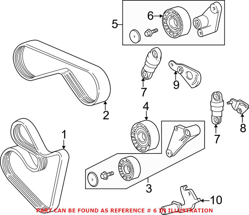 BMW Serpentine Belt Idler Pulley 11281731220