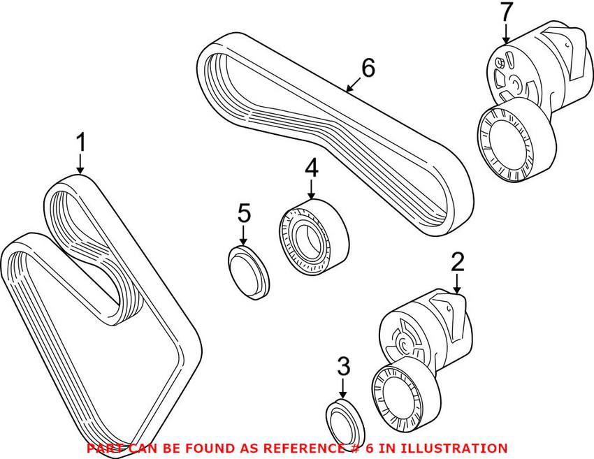 BMW A/C Belt (4K 863) 11287512762