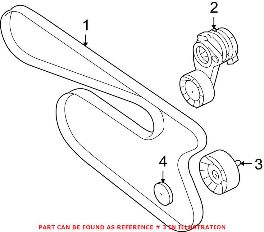 BMW Accessory Drive Belt Idler Pulley 11287535860