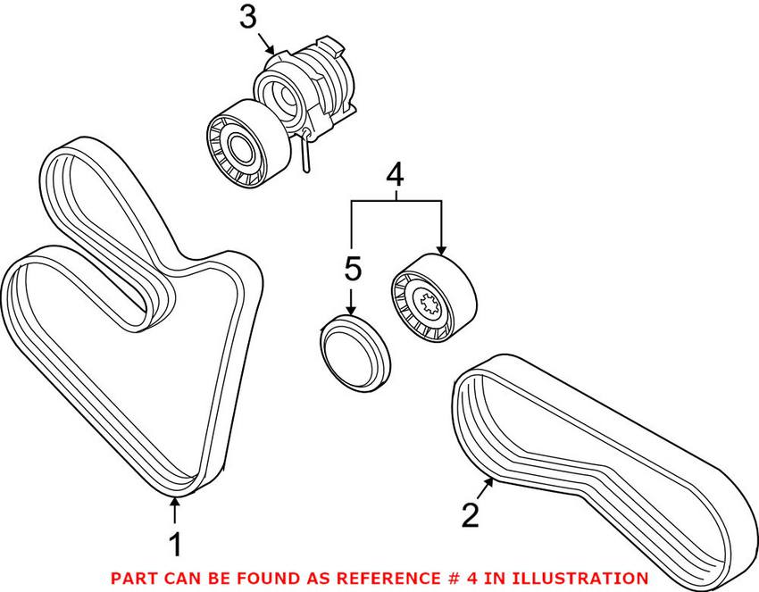 BMW Drive Belt Idler Assembly 11287549557