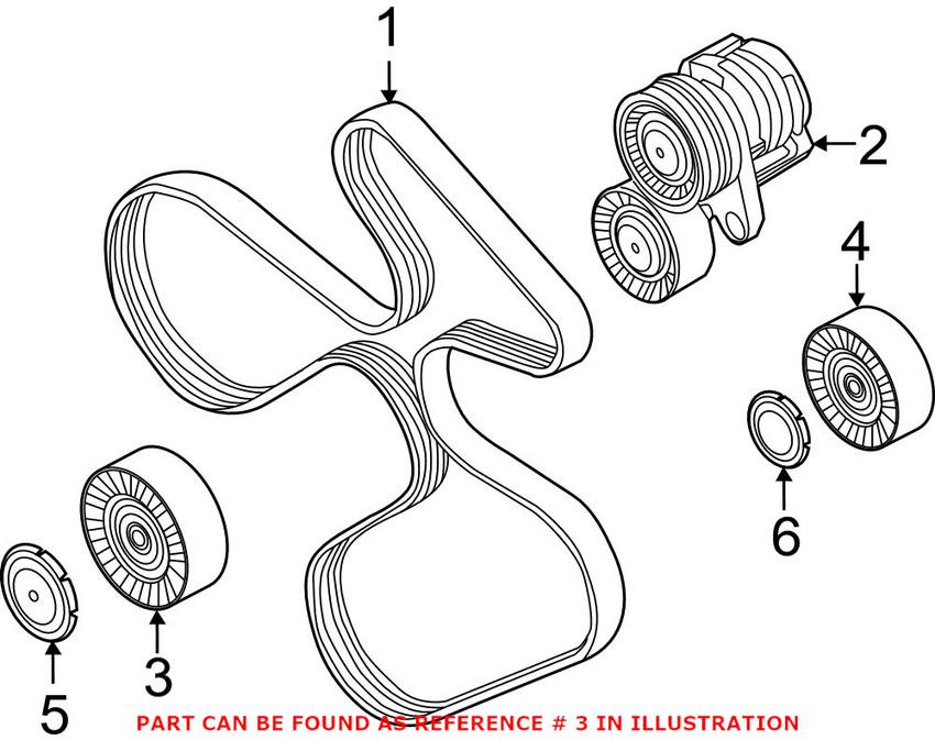 BMW Serpentine Belt Idler Pulley 11287578675