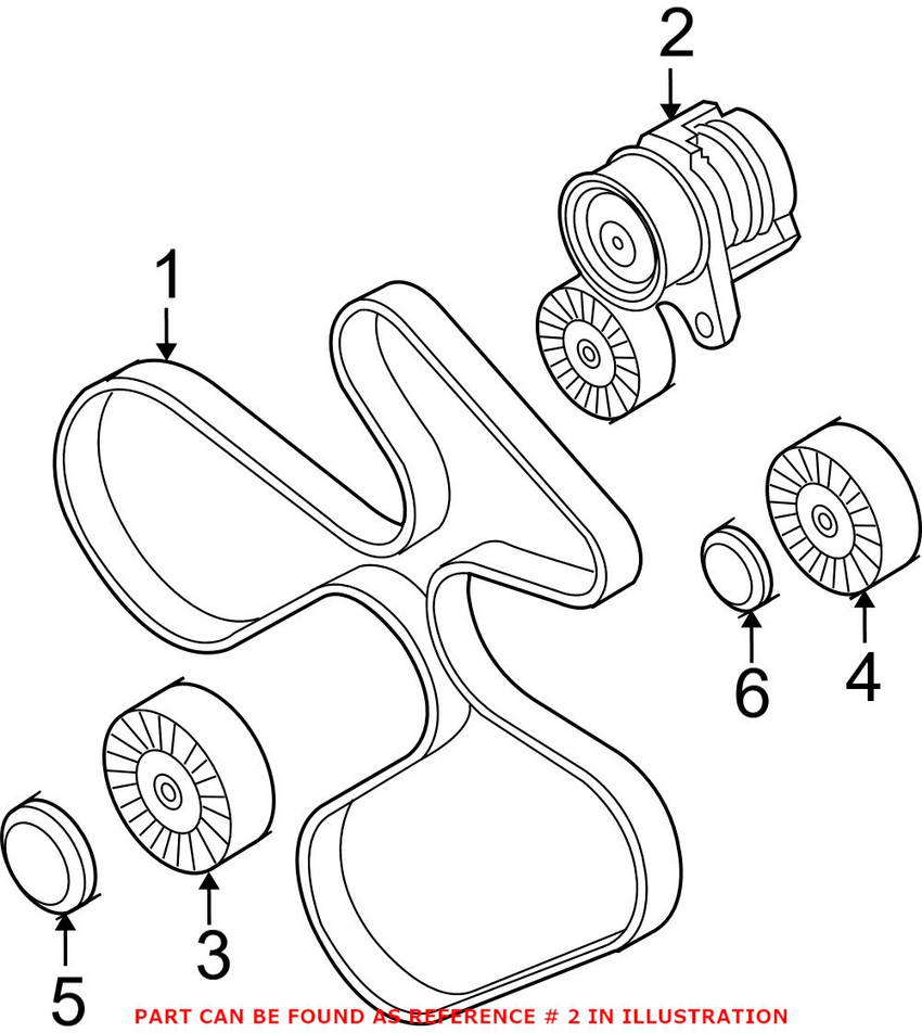 BMW Serpentine Belt Tensioner (Mechanical) 11287582946