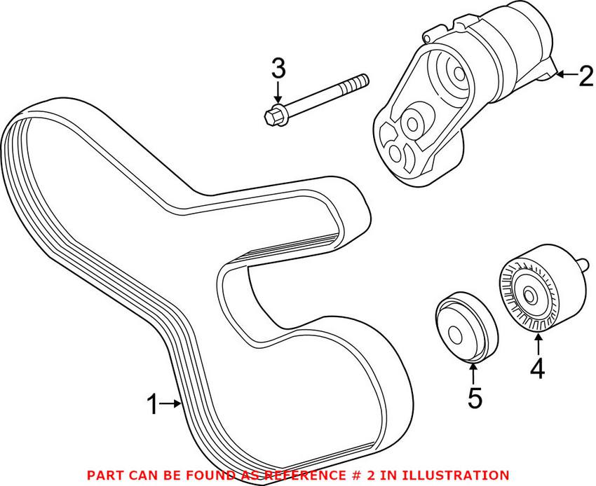 BMW Accessory Drive Belt Tensioner Assembly - Upper 11287604935