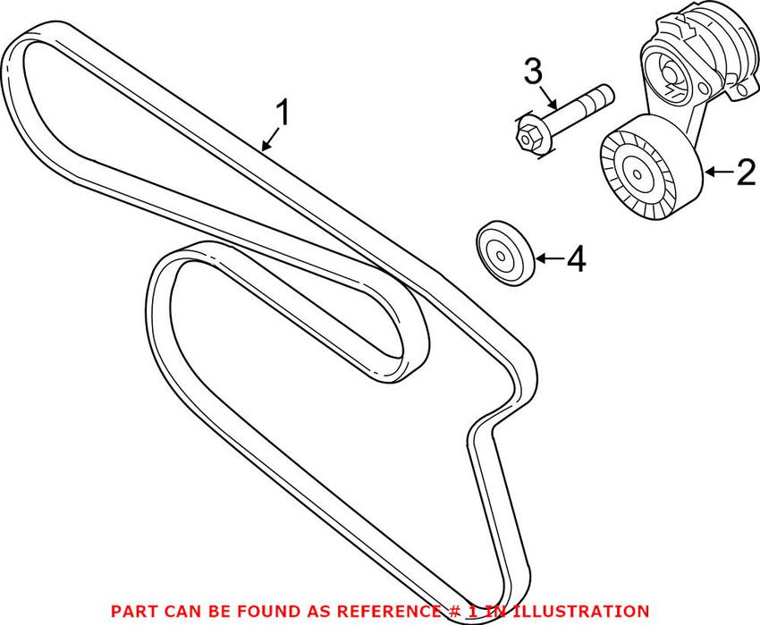 BMW Accessory Drive Belt (8K 1786) 11287628658