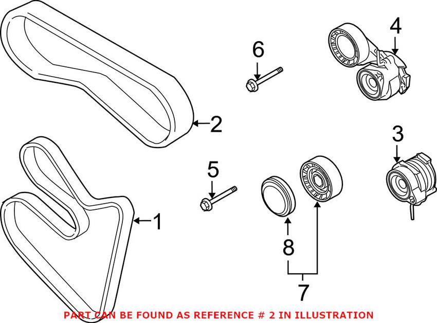 BMW A/C Belt (4K 860) 11287631814