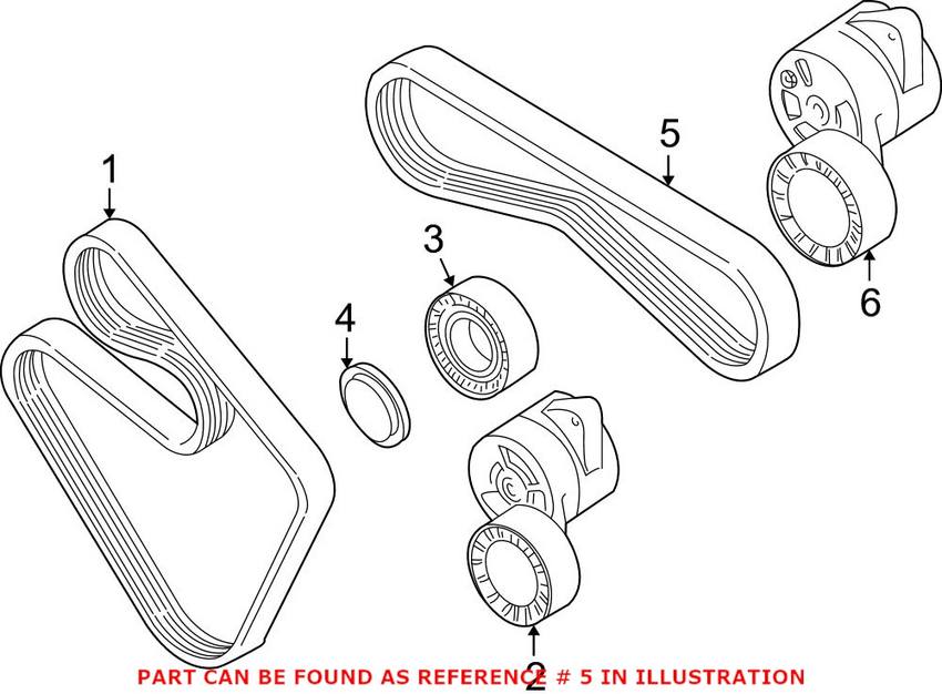 BMW A/C Belt (4K 843) 11287631822