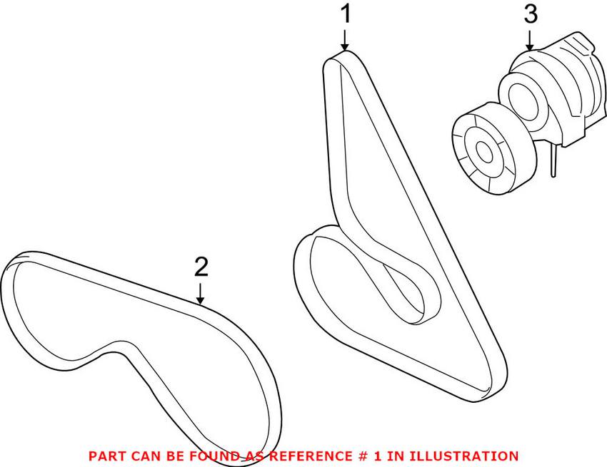 Correa de accesorios para BMW E46 21,36 x 1870 mm 11287631810