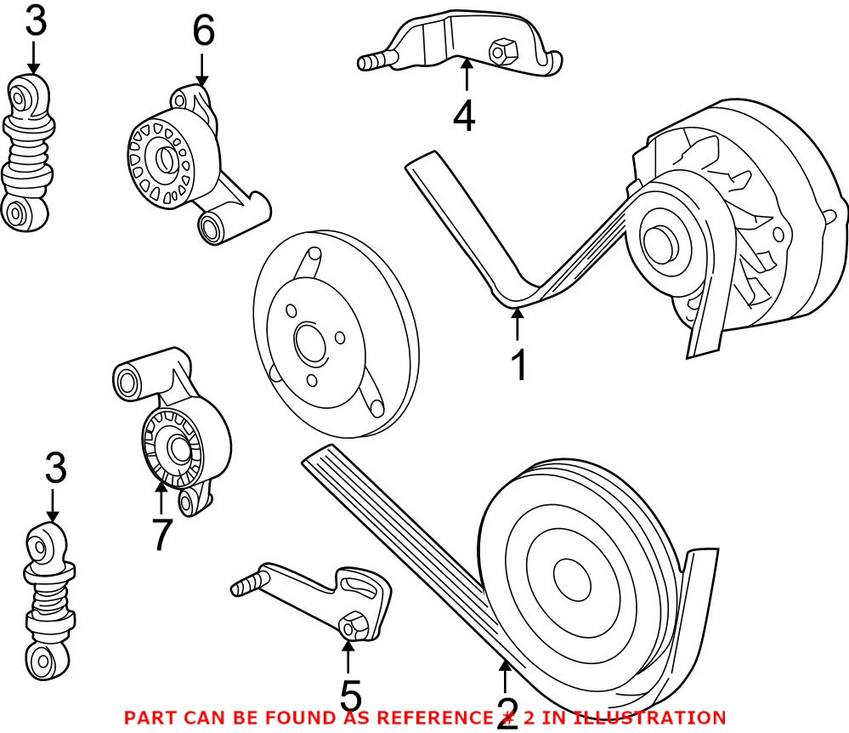 BMW Accessory Drive Belt (6K 1180) 11287636368