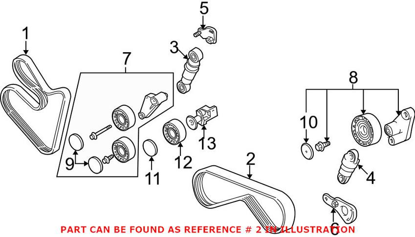 BMW A/C Belt (5K 1023) 11287636374