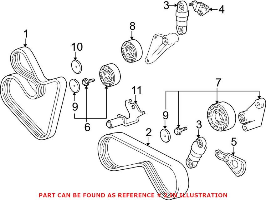 BMW A/C Belt (5K 1004) 11287636376