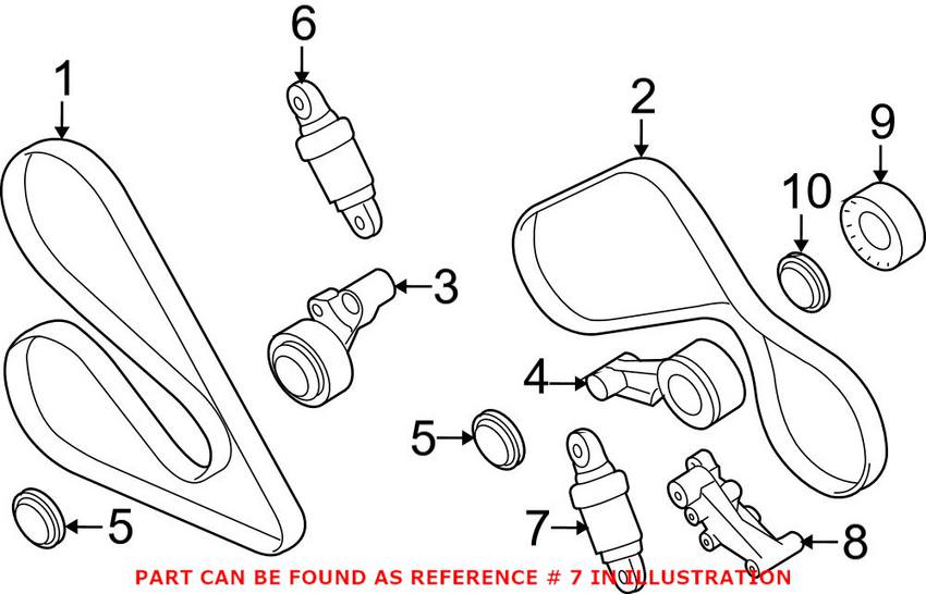 BMW Drive Belt Tensioner 11287835422