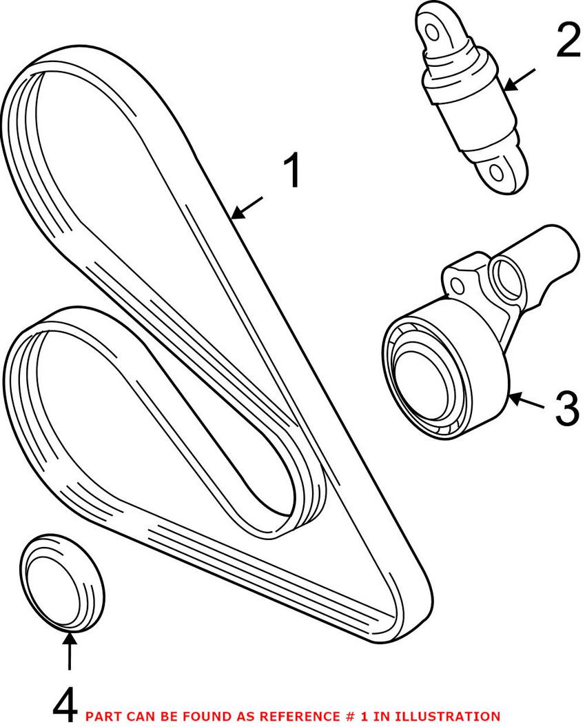 BMW Accessory Drive Belt (6K 1460) 11287837898