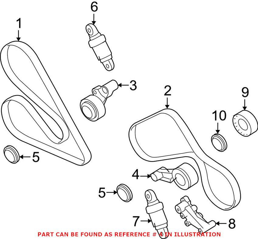 BMW A/C Belt Tensioner 11287839135