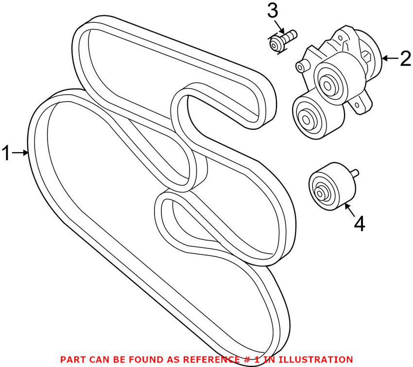 BMW Accessory Drive Belt (8PK 2143) 11288570646