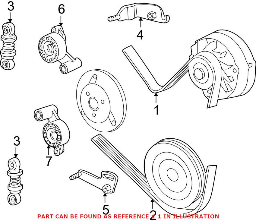 BMW Accessory Drive Belt (7K 1035) 11288672072