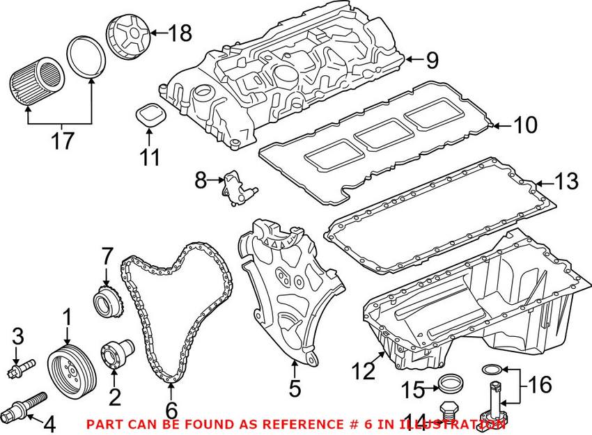 BMW Engine Oil Pump Chain 11417584079