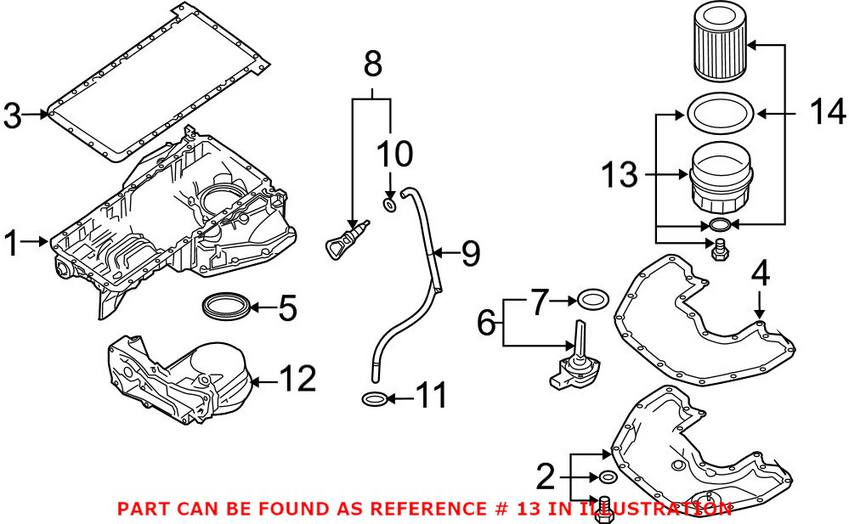 BMW Engine Oil Filter Housing Cover 11427521353