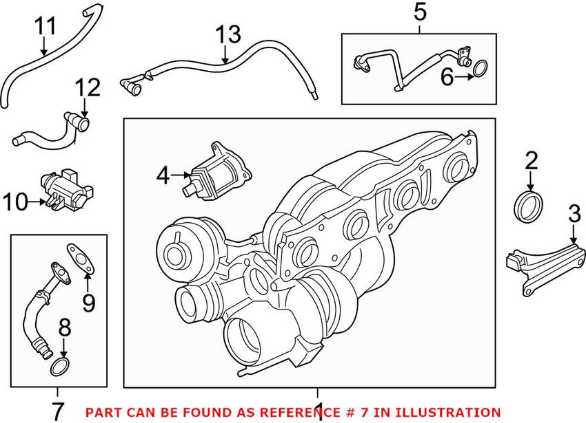 Turbocharger Oil Line - Outlet